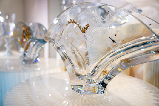 Baccarat Ginkgo Céleste Night Dragon Vase Limited Edition - FormFluent