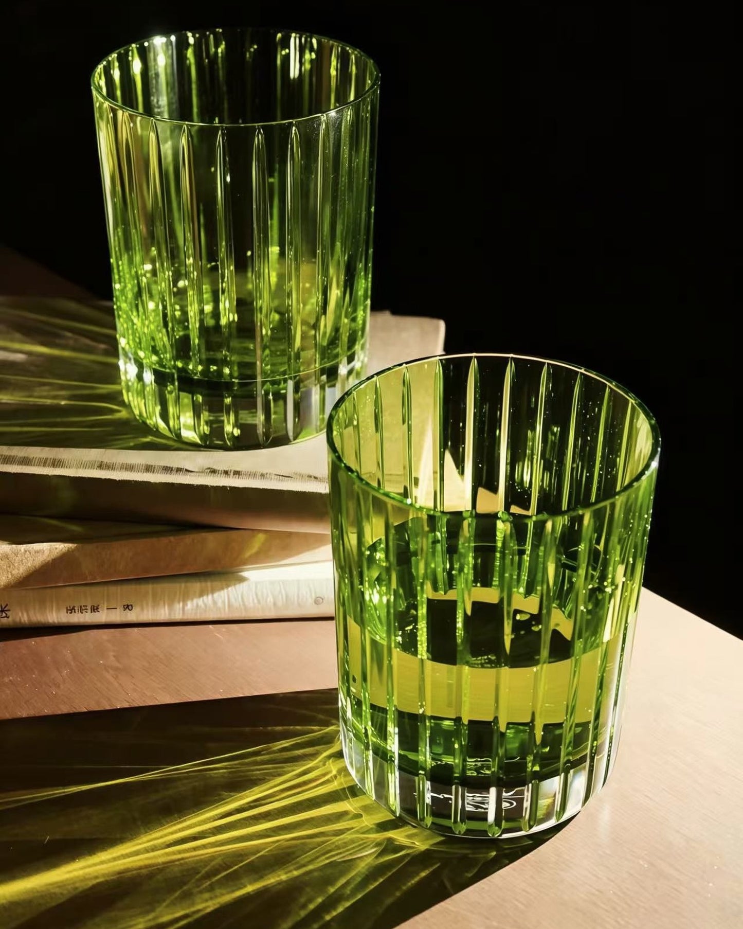 Baccarat Harmonie Tumblers Colours of Joy Moss Crystal (Set of 2)