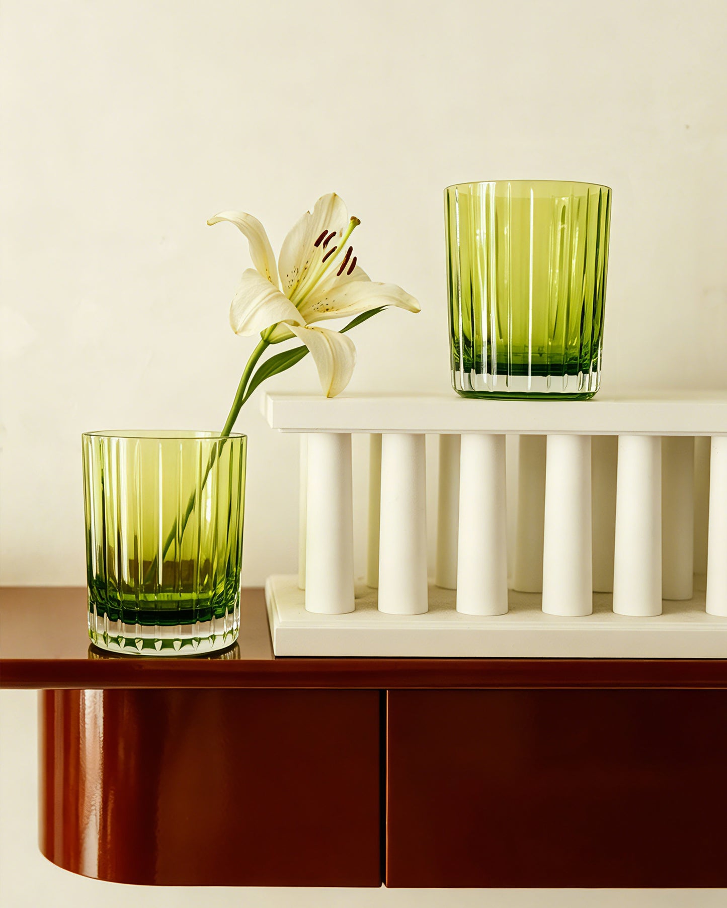 Baccarat Harmonie Tumblers Colours of Joy Moss Crystal (Set of 2)