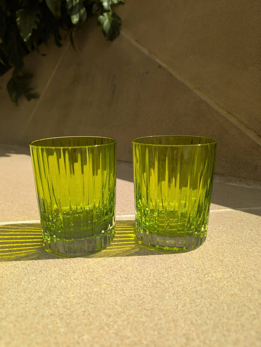 Baccarat Harmonie Tumblers Colours of Joy Moss Crystal (Set of 2) Barware by  Baccarat at   FormFluent Sydney, Australia