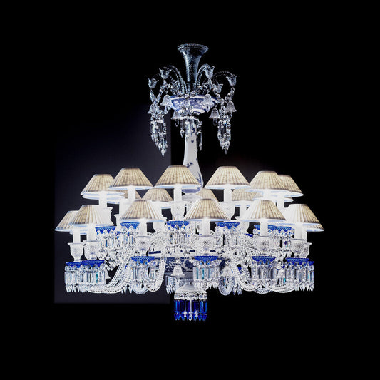 Baccarat Baccarat Zénith Printemps Bleu Chandelier (24L) Limited Edition Lighting - FormFluent Sydney Australia