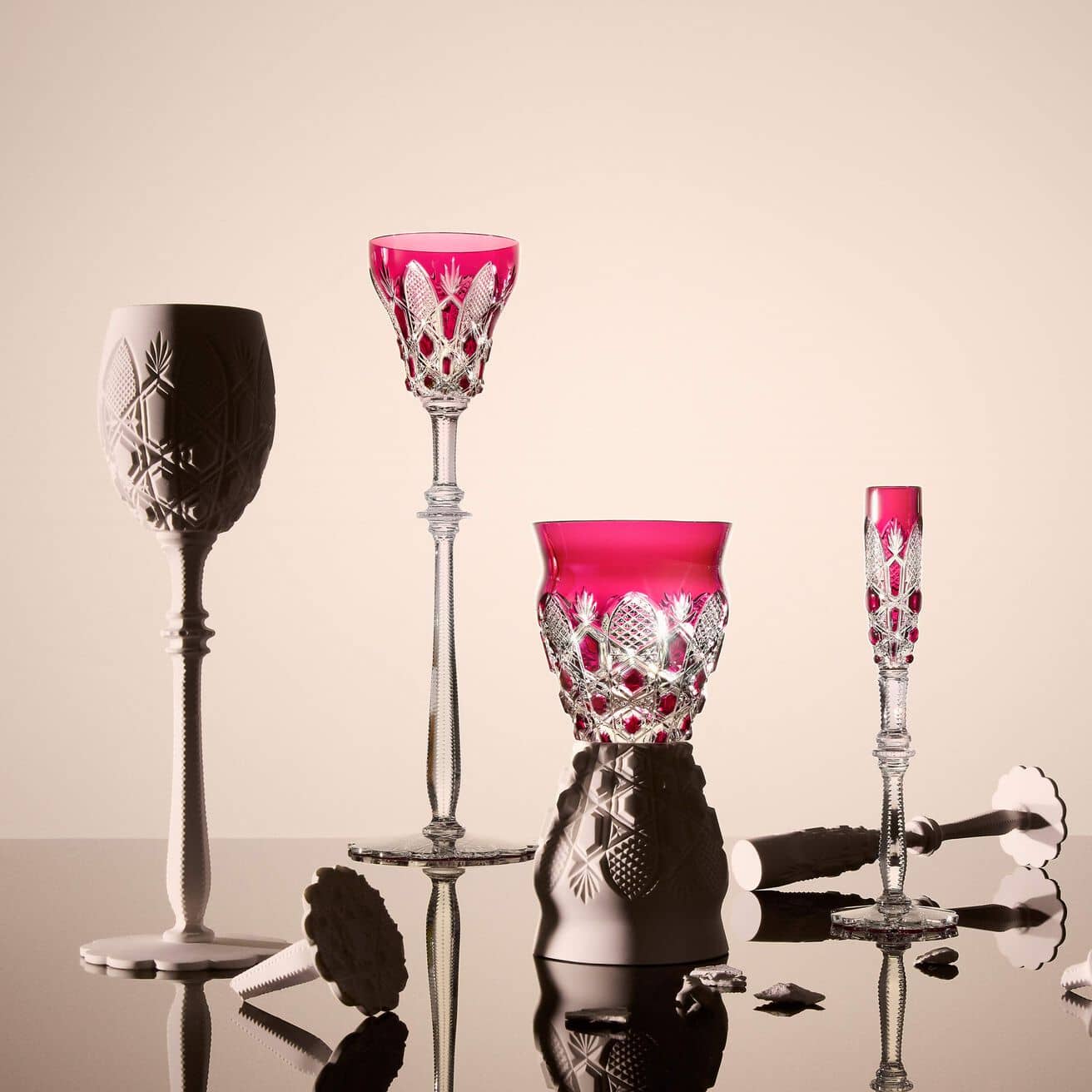 Baccarat Tsar Tumbler Pink Crystal Drinkware by  Baccarat at   FormFluent Sydney, Australia