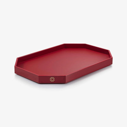 Baccarat Lacquer Octogone Tray Red (S/M/L)  by  Baccarat at   FormFluent Sydney, Australia