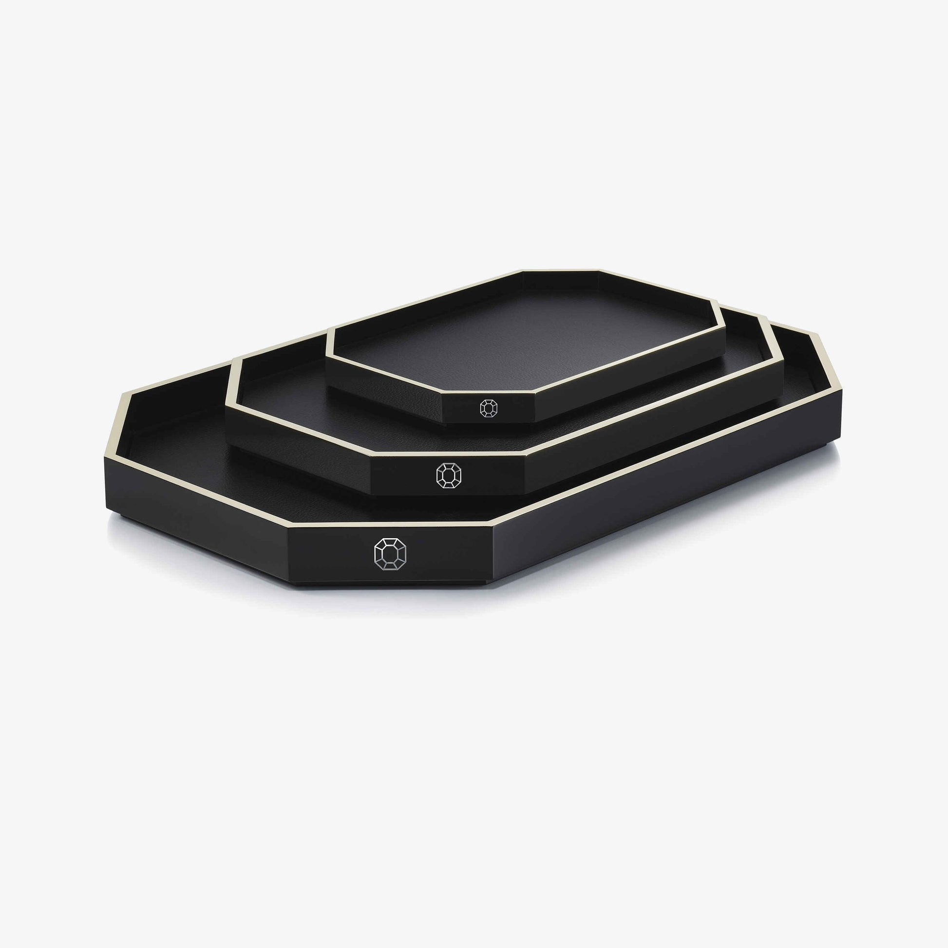 Baccarat Baccarat Lacquer Octogone Tray Black (S/M/L)  - FormFluent Sydney Australia