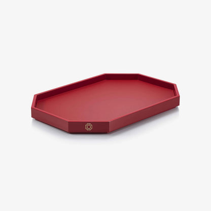 Baccarat Lacquer Octogone Tray Red (S/M/L)  by  Baccarat at   FormFluent Sydney, Australia