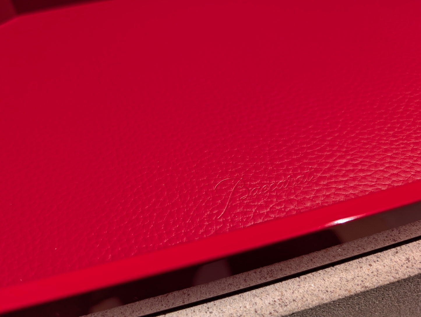  Baccarat Lacquer Octogone Tray Red (S/M/L)  by Baccarat at  FormFluent