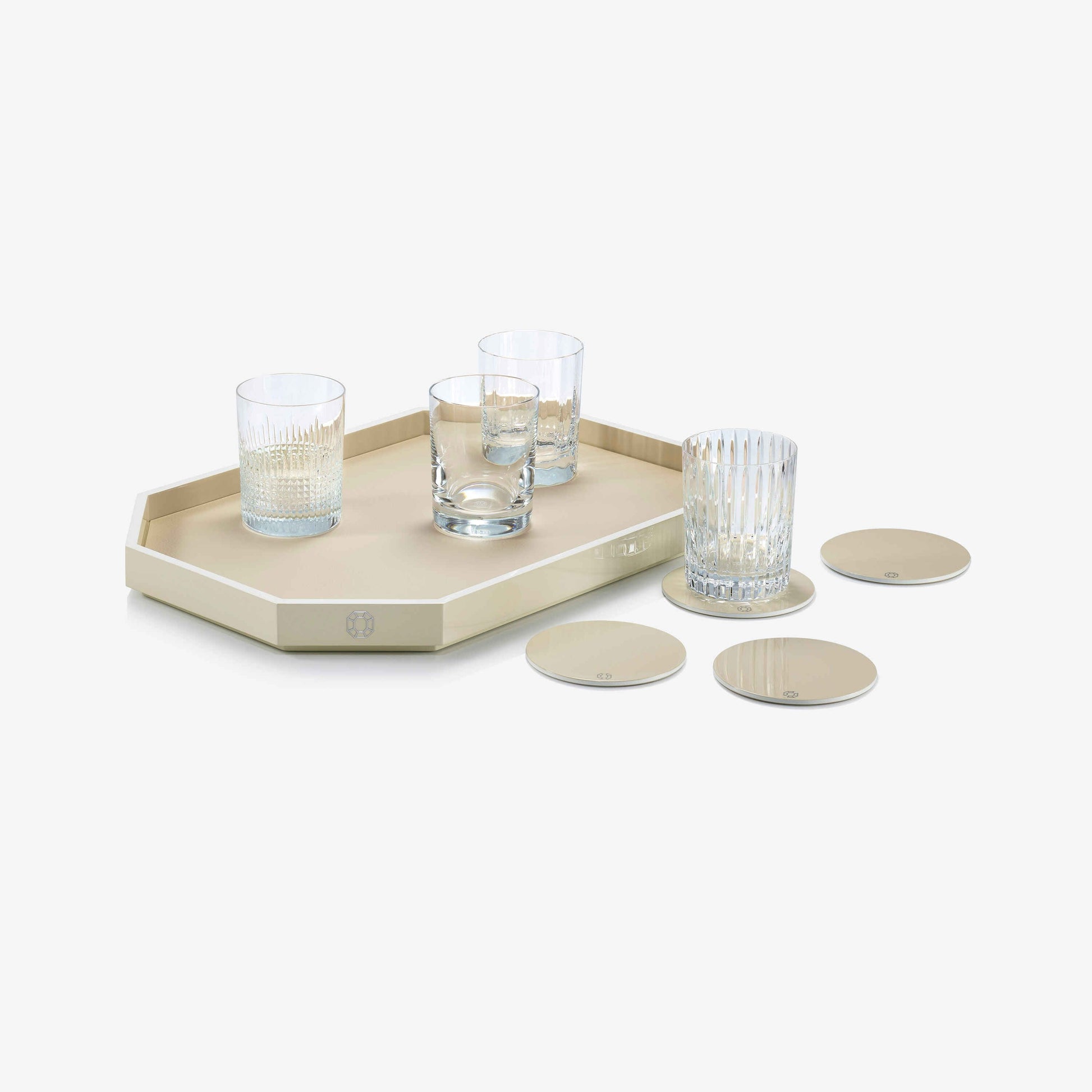 Baccarat Baccarat Lacquer Octogone Tray Ivory (S/M/L)  - FormFluent Sydney Australia