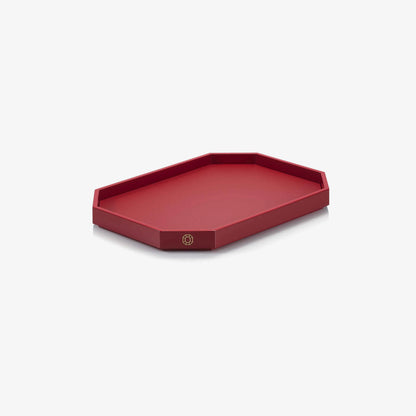 Baccarat Lacquer Octogone Tray Red (S/M/L)  by  Baccarat at   FormFluent Sydney, Australia