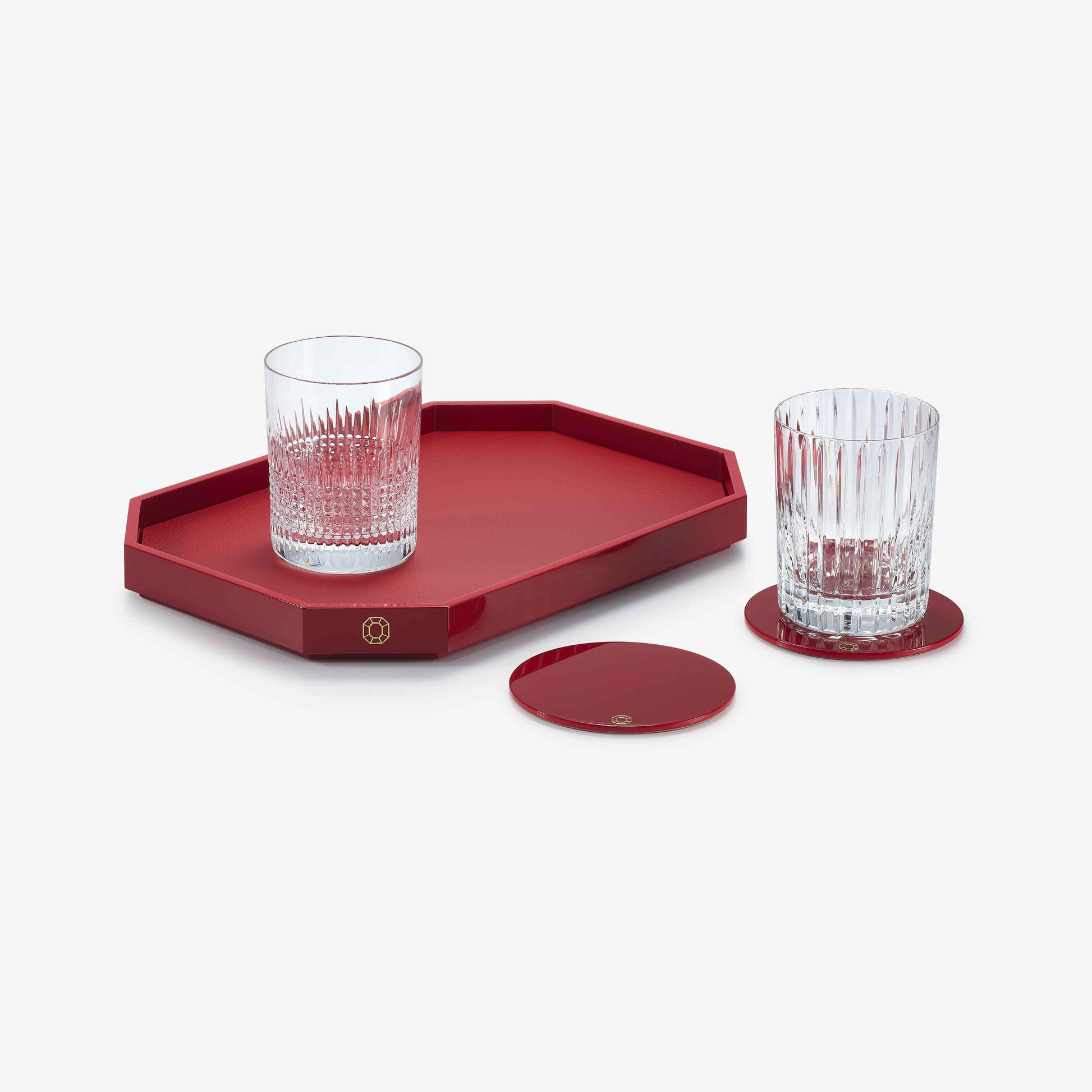 Baccarat Baccarat Lacquer Octogone Tray Red (S/M/L)  - FormFluent Sydney Australia
