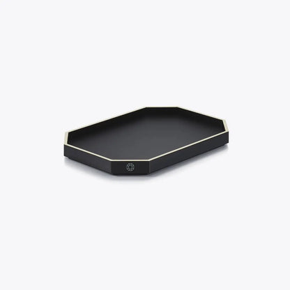 Baccarat Lacquer Octogone Tray Black (S/M/L)  by  Baccarat at   FormFluent Sydney, Australia