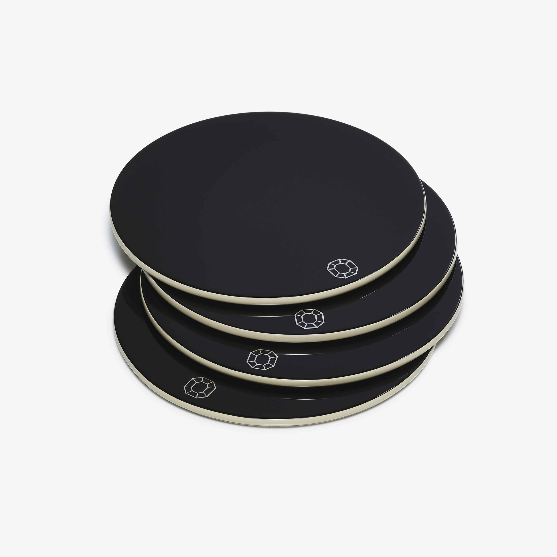  Baccarat Octogone Coasters (Set of 4) - Ivory  by Baccarat at  FormFluent