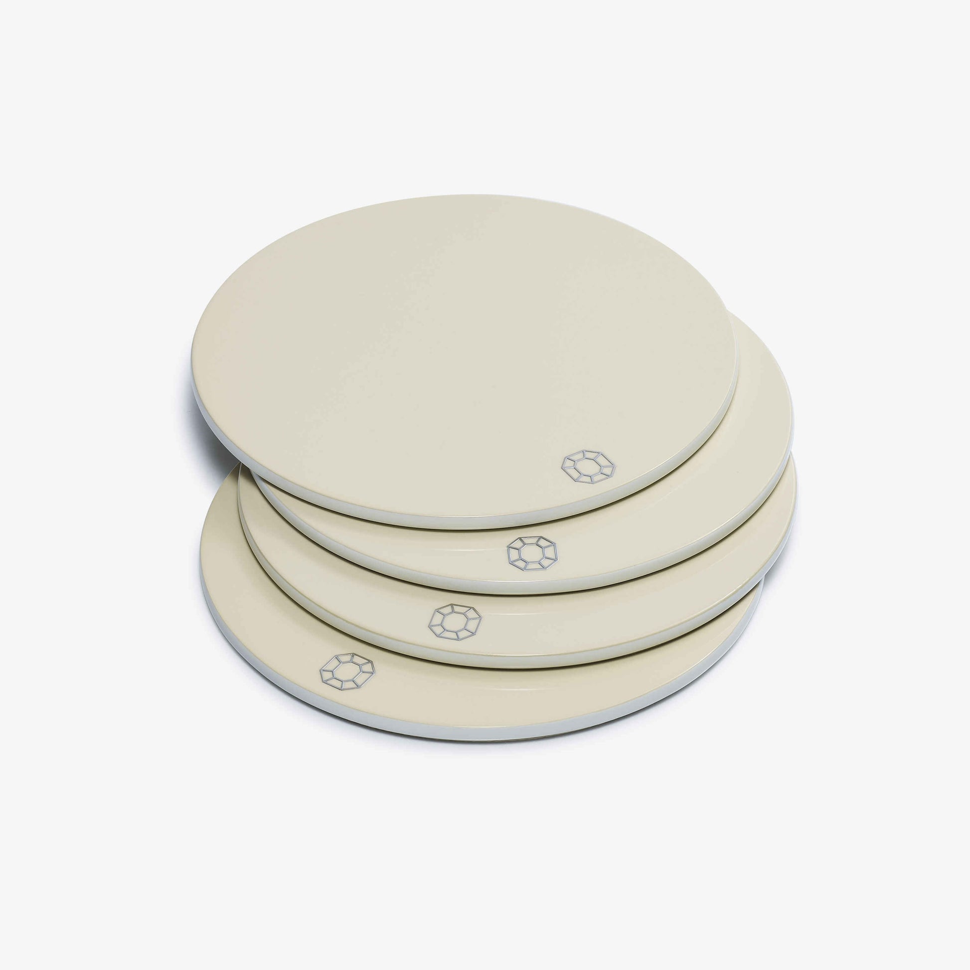 Baccarat Octogone Coasters (Set of 4) - Ivory  by Baccarat at  FormFluent