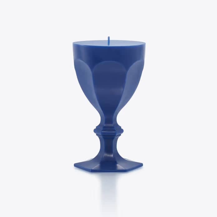 Baccarat Harcourt Glass Candle - Blue Candle by  Baccarat at   FormFluent Sydney, Australia