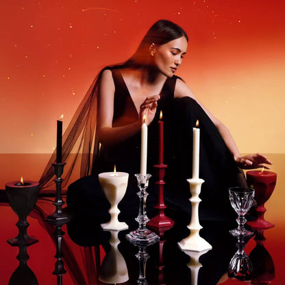 Baccarat Harcourt Candlestick Candle - Red Candle by  Baccarat at   FormFluent Sydney, Australia