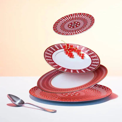 Baccarat Arcadia Red Dinner Plates (Set of 2)  by  Baccarat at   FormFluent Sydney, Australia