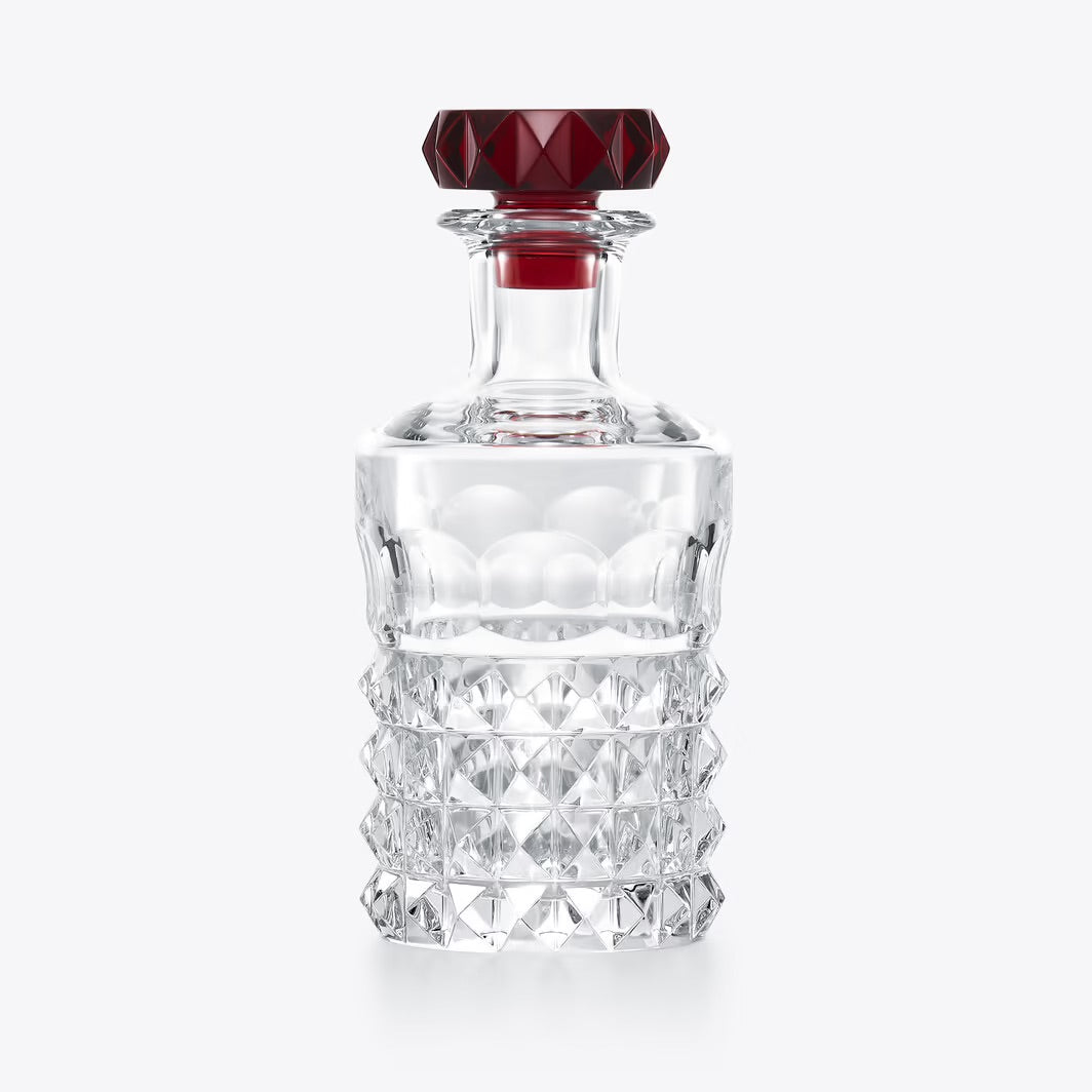 Baccarat Louxor Whisky Decanter in Clear and Red