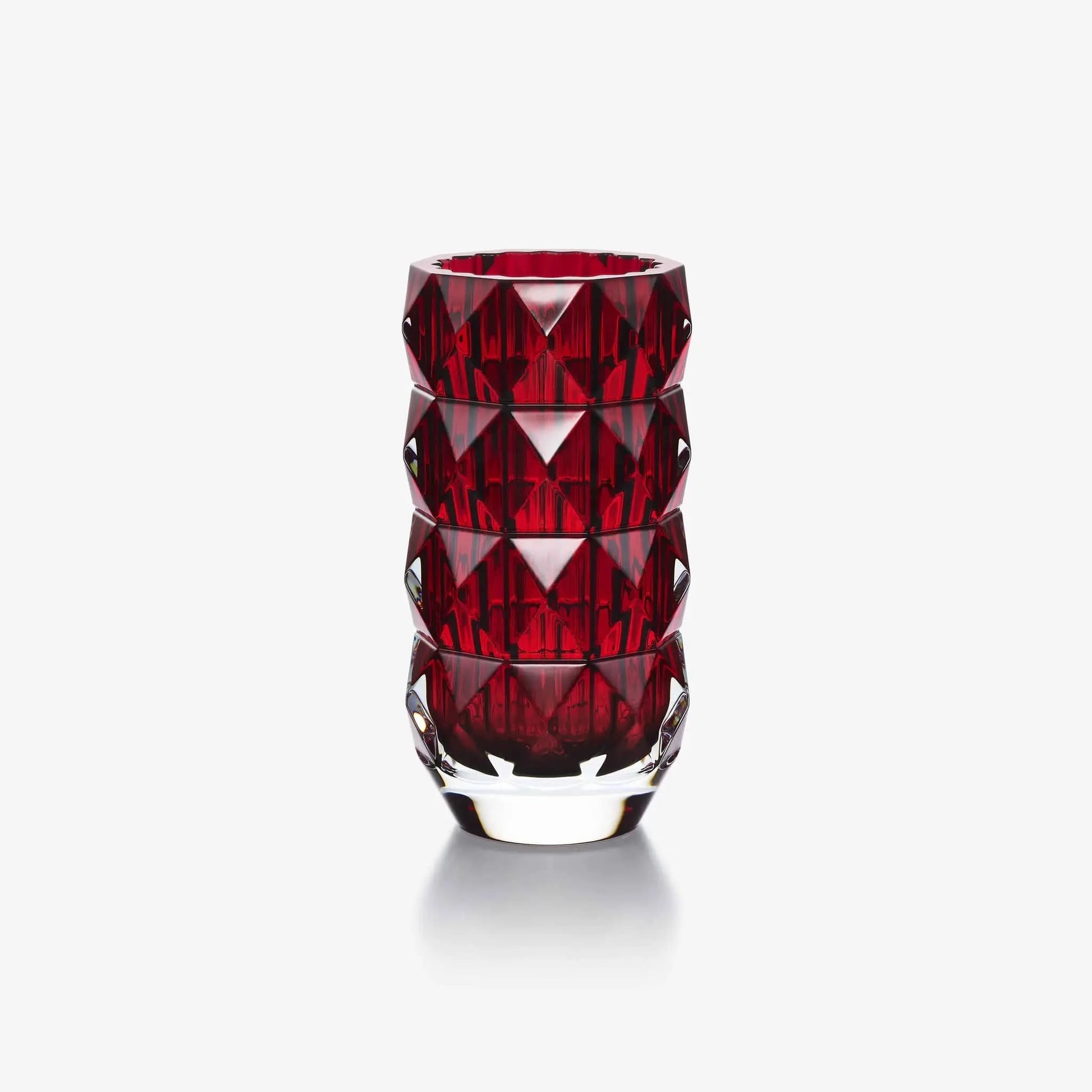 Baccarat Louxor Round Vase Small Red Crystal Vase by  Baccarat at   FormFluent Sydney, Australia