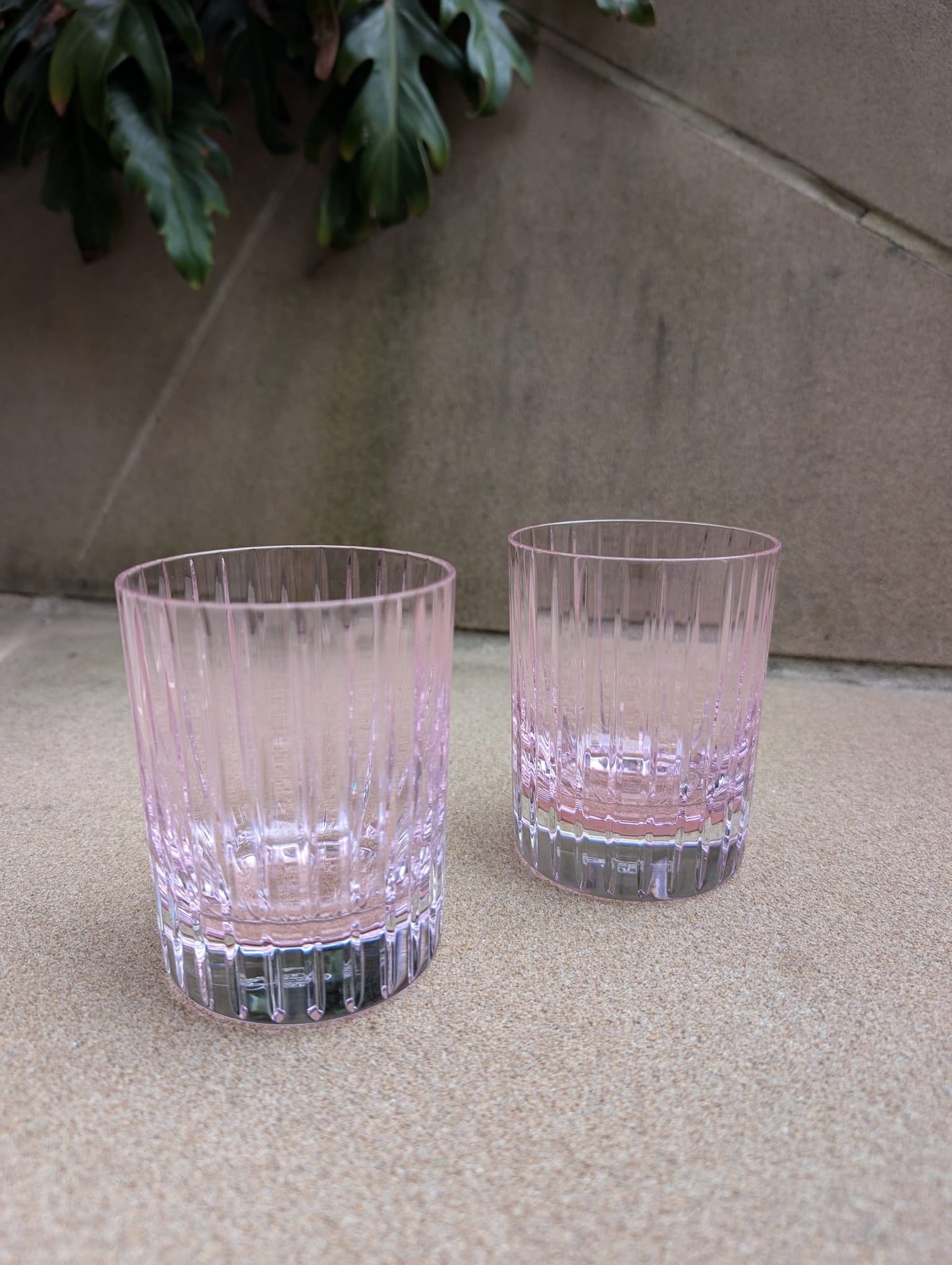 Baccarat Harmonie Tumblers Colours of Joy Pastel Pink Crystal (Set of 2) - FormFluent