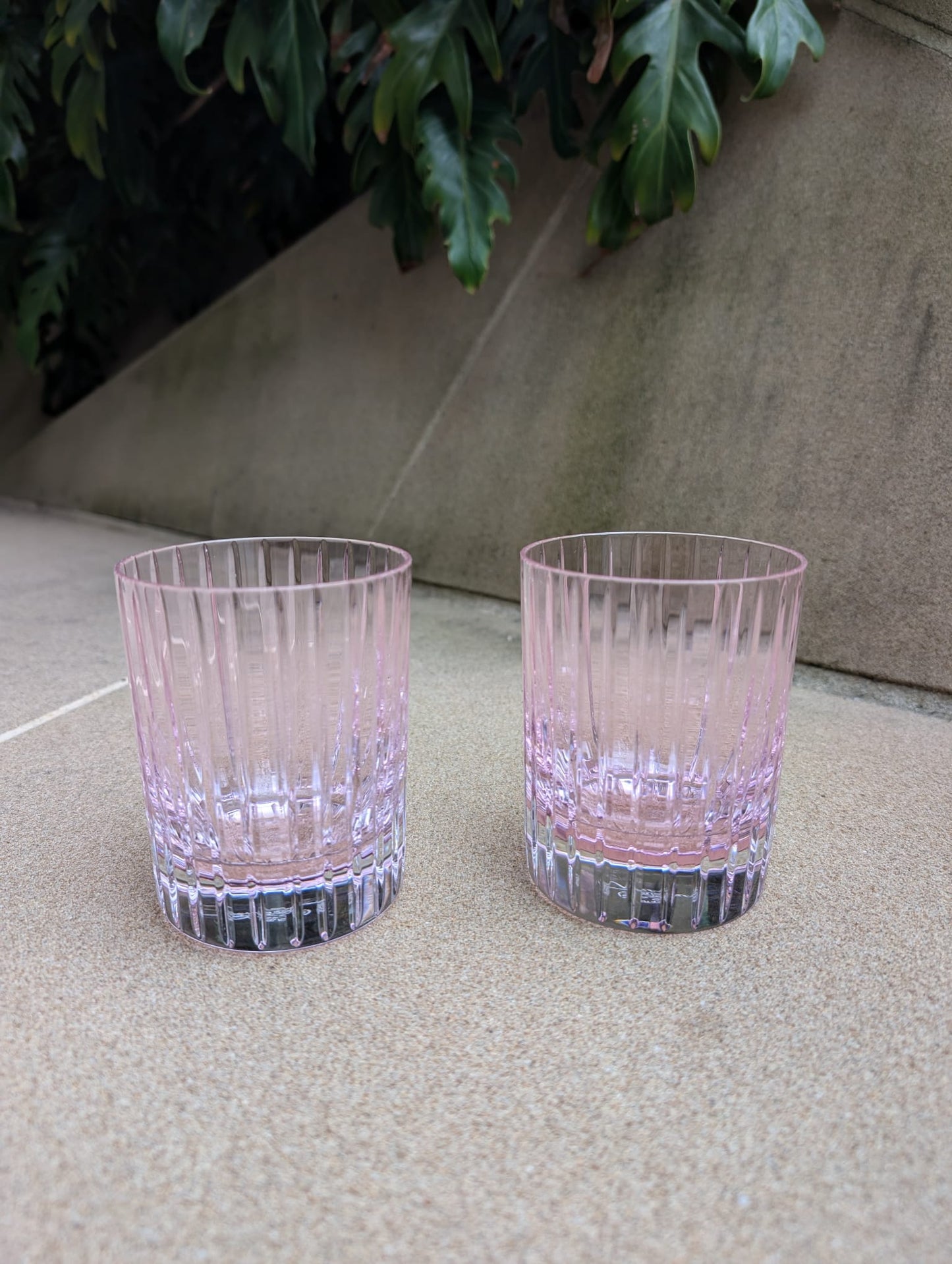 Baccarat Harmonie Tumblers Colours of Joy Pastel Pink Crystal (Set of 2) - FormFluent