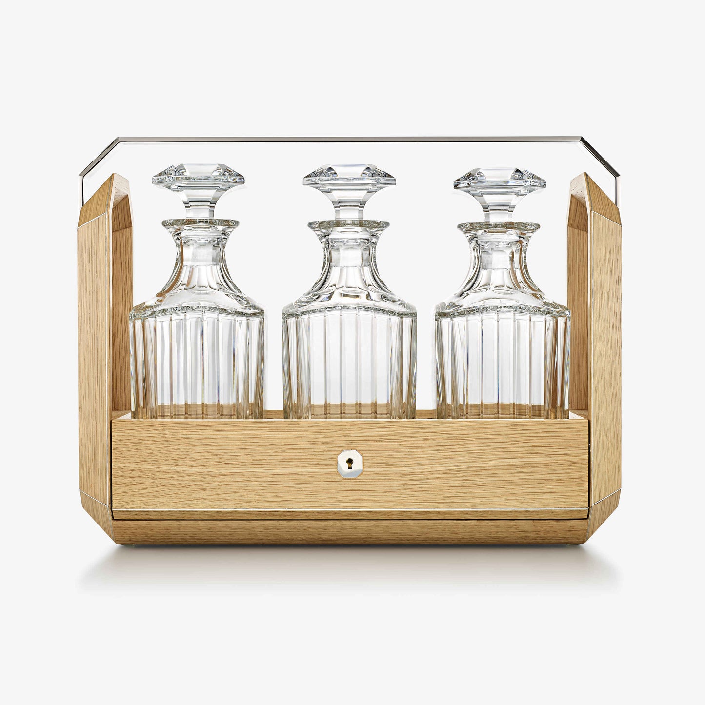  Baccarat Octogone Tantalus Natural Oak Barware by Baccarat at  FormFluent