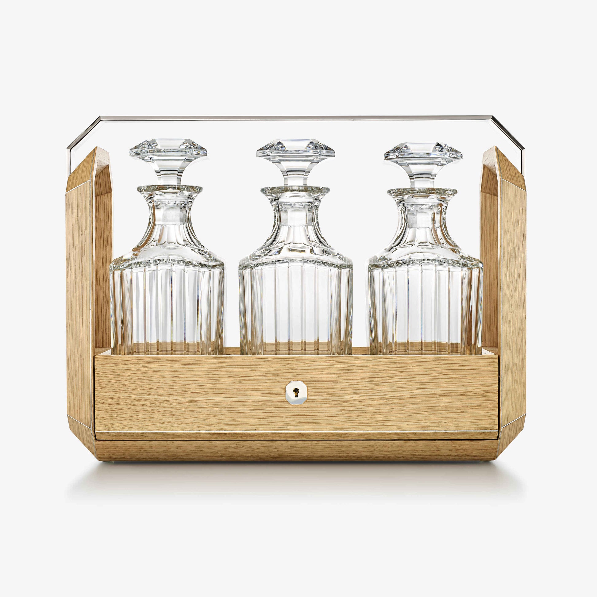  Baccarat Octogone Tantalus Natural Oak Barware by Baccarat at  FormFluent