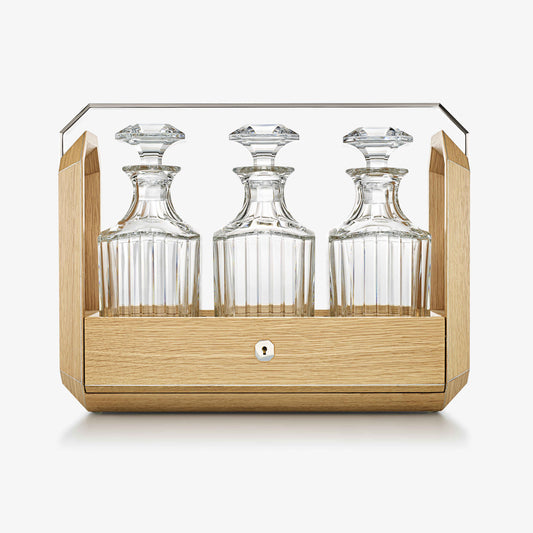  Baccarat Octogone Tantalus Natural Oak Barware by Baccarat at  FormFluent