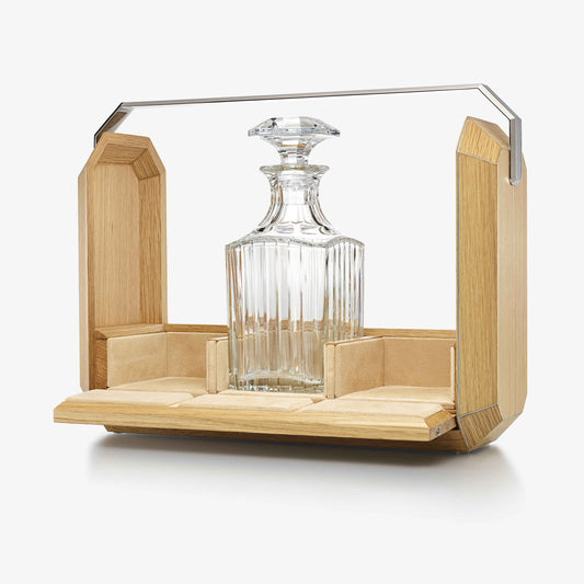  Baccarat Octogone Tantalus Natural Oak Barware by Baccarat at  FormFluent
