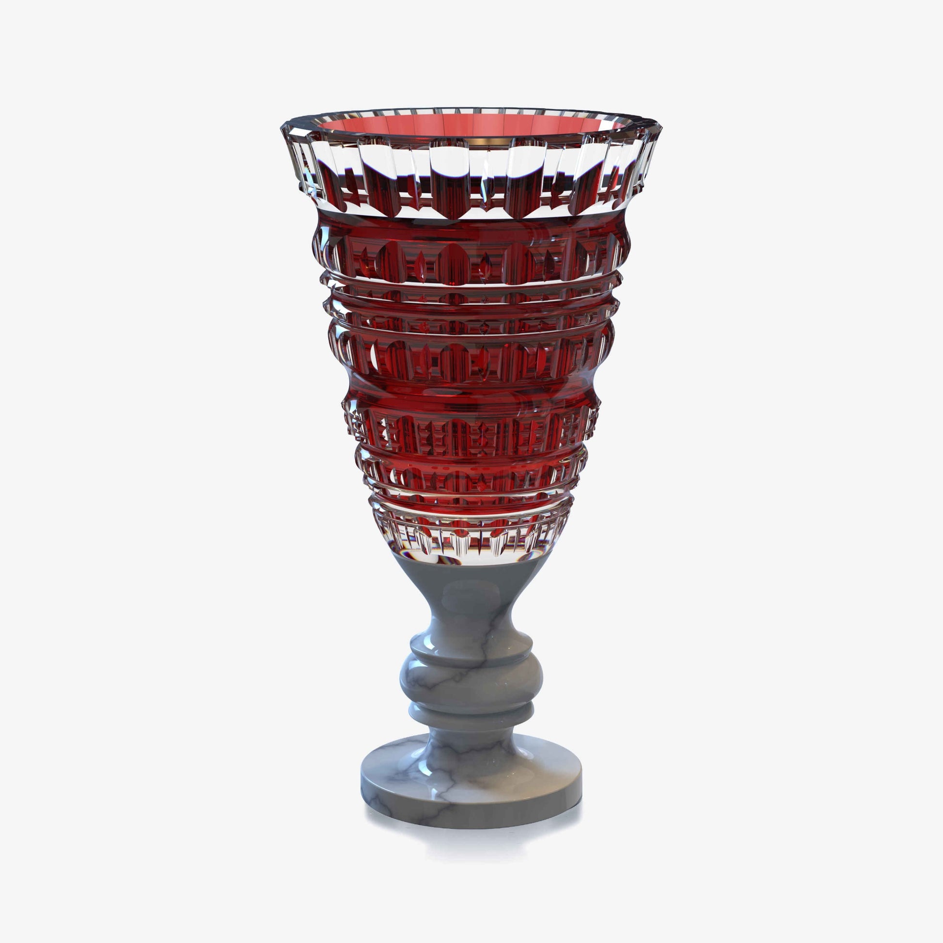 Baccarat New Antique II Vase Limited Edition - Clear & Red Vase by Baccarat at  FormFluent Sydney, Australia