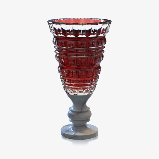 Baccarat New Antique II Vase Limited Edition - Clear & Red Vase by Baccarat at  FormFluent Sydney, Australia