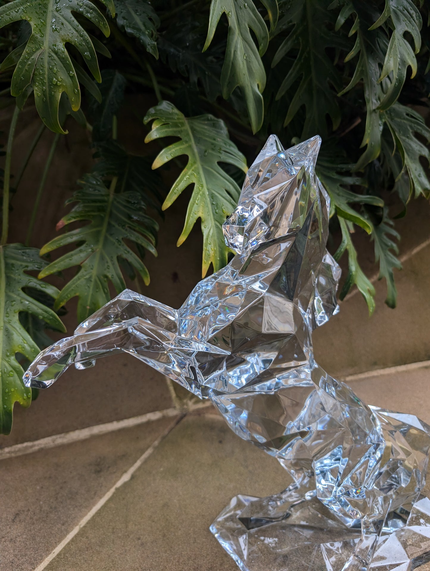 Baccarat Polygon Pegasus Horse Sculpture Limited Edition