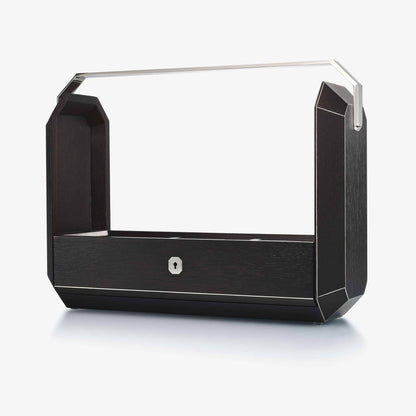 Baccarat Octogone Tantalus Black Oak Barware by  Baccarat at   FormFluent Sydney, Australia
