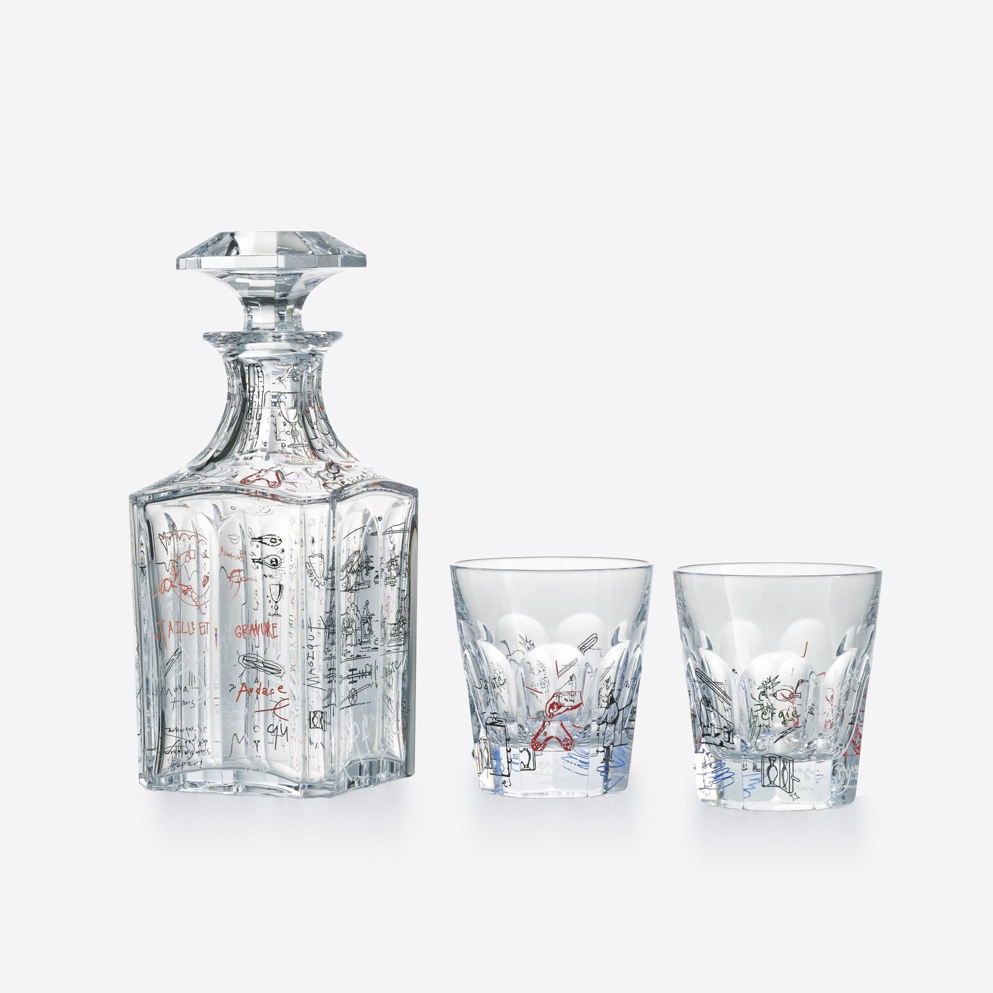  Baccarat Harcourt Decanter and Tumblers Red Set Harry Nuriev Limited Edition Barware by Baccarat at  FormFluent