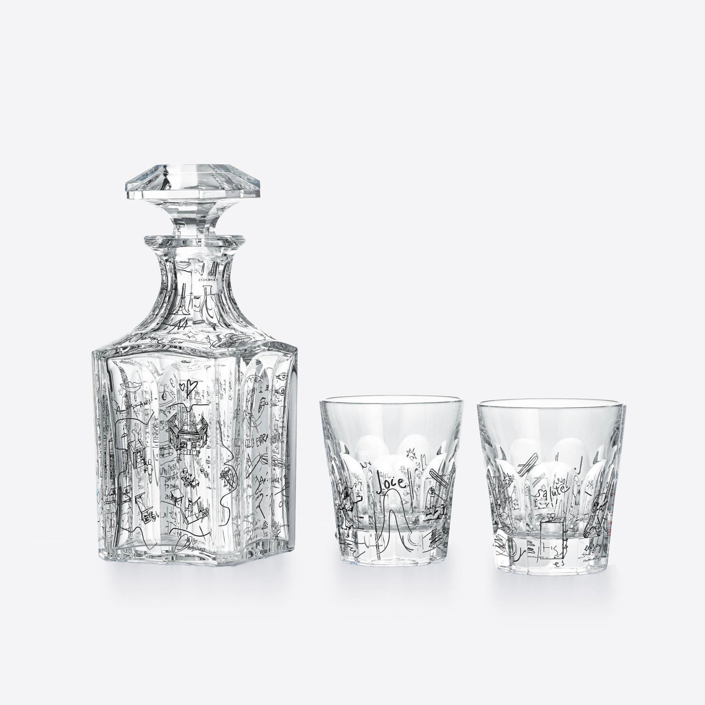  Baccarat Harcourt Decanter and Tumblers Set Harry Nuriev Limited Edition Sculpture by Baccarat at  FormFluent