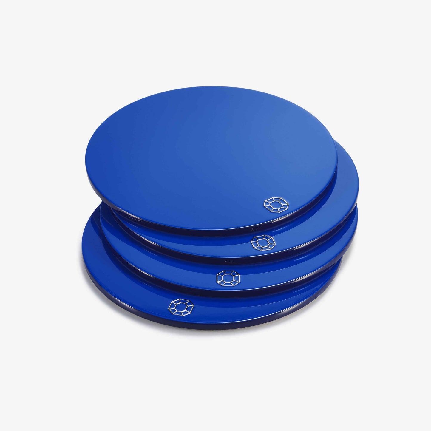 Baccarat Octogone Coasters (Set of 4) - Blue  by Baccarat at  FormFluent Sydney, Australia