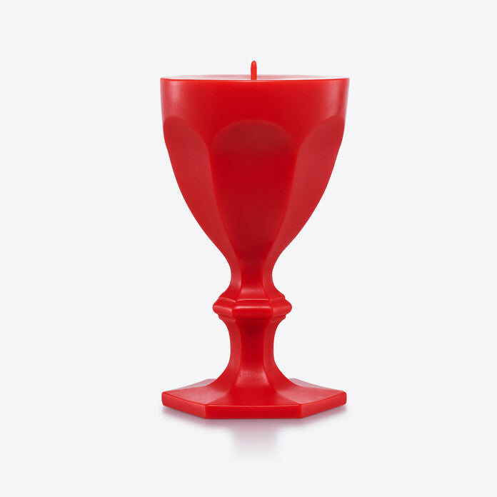 Baccarat Harcourt Glass Candle - Poppy Red