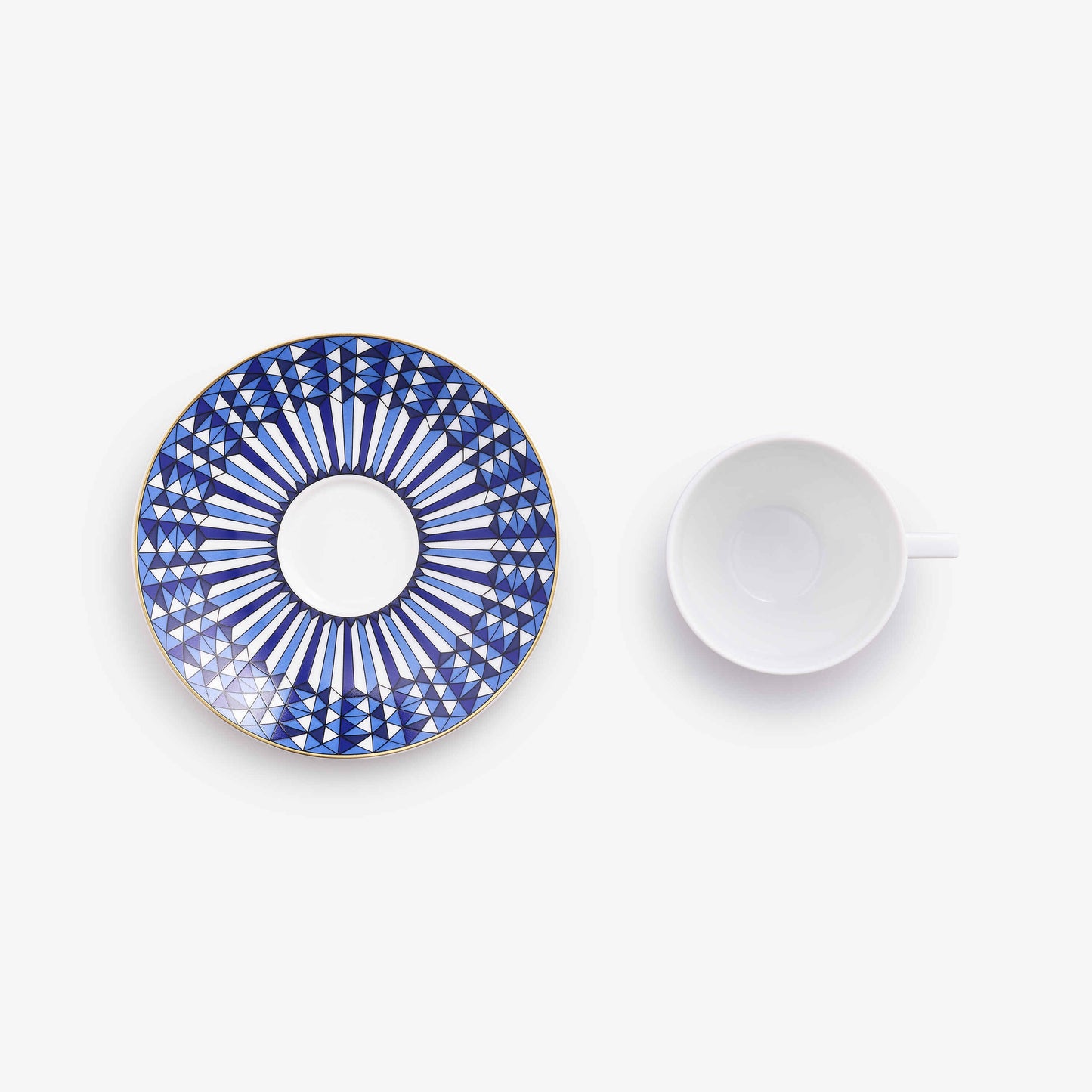 Baccarat Arcadia Talleyrand Blue Coffee Cups & Saucers (Set of 4)