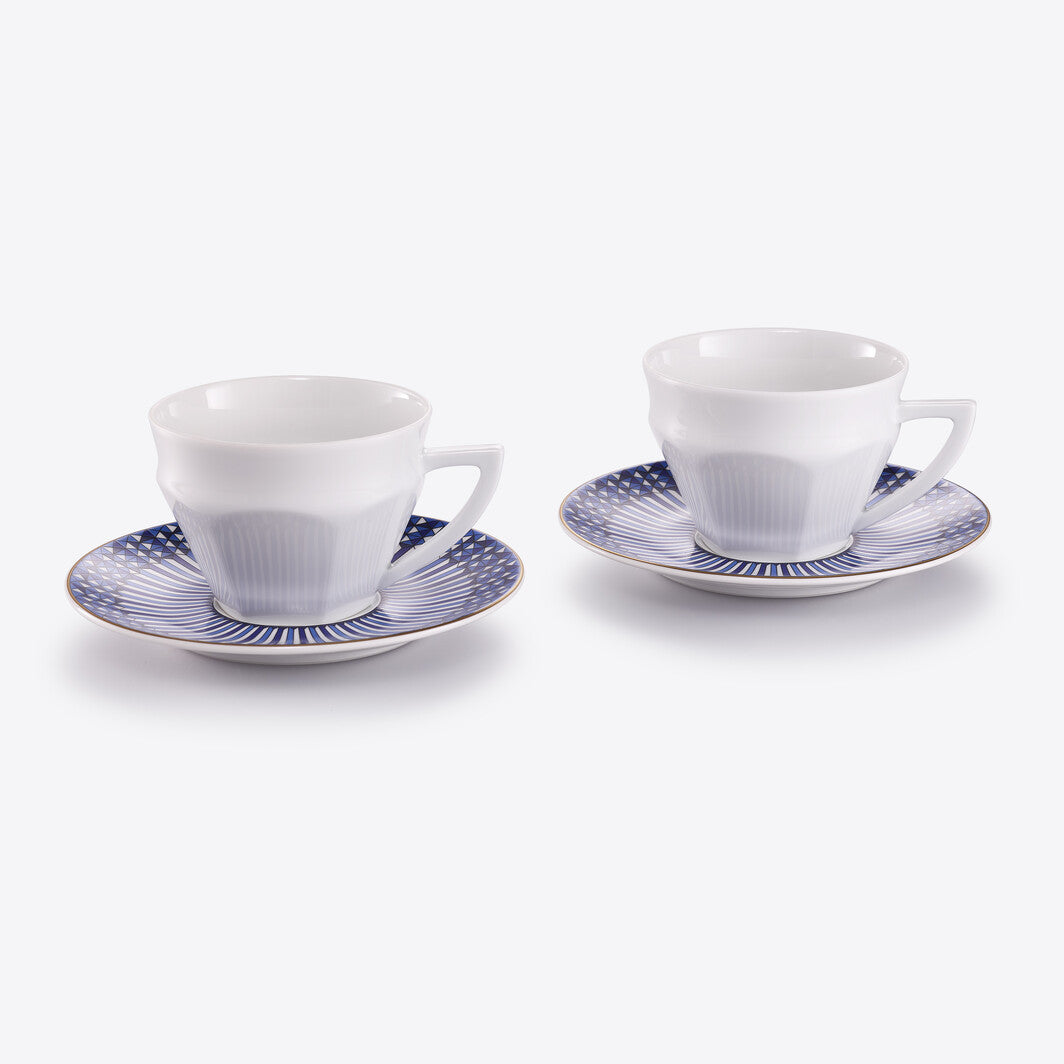 Baccarat Arcadia Talleyrand Tea Cups & Saucers (Set of 4)