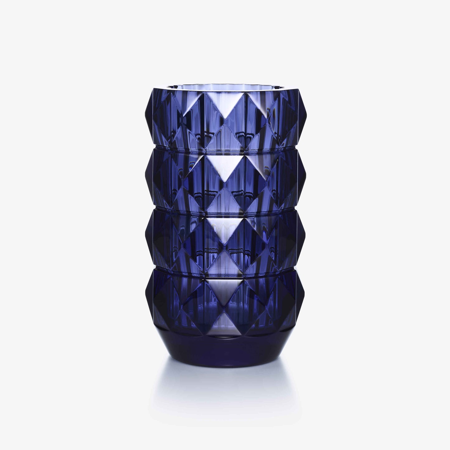 Baccarat Louxor Round Vase Medium Midnight Blue Crystal