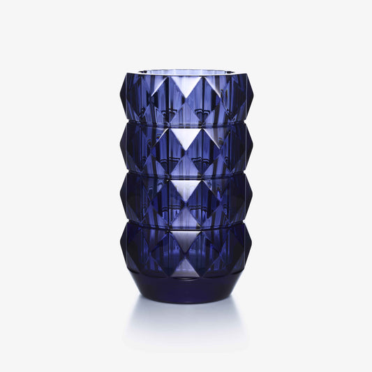 Baccarat Louxor Round Vase Medium Midnight Blue Crystal
