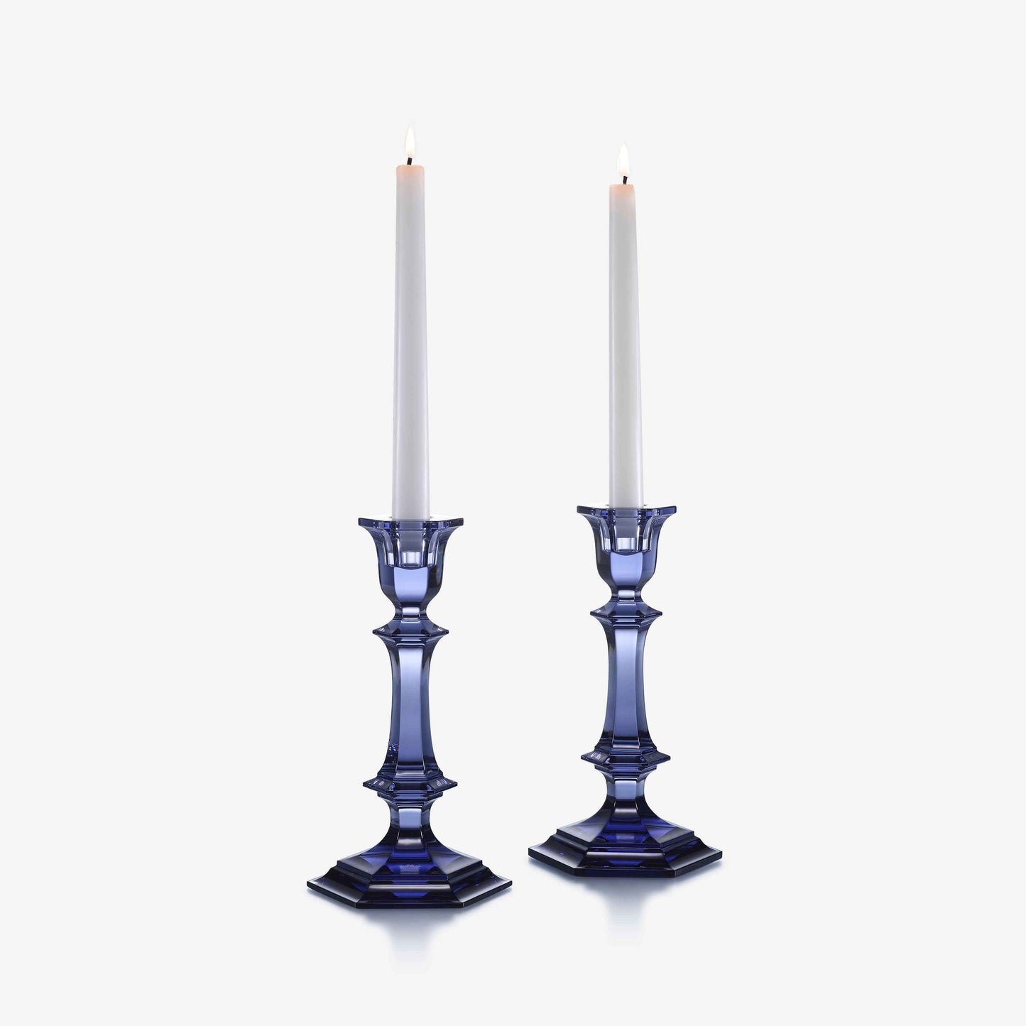 Baccarat Harcourt Candlesticks - Midnight Blue (Set of 2)