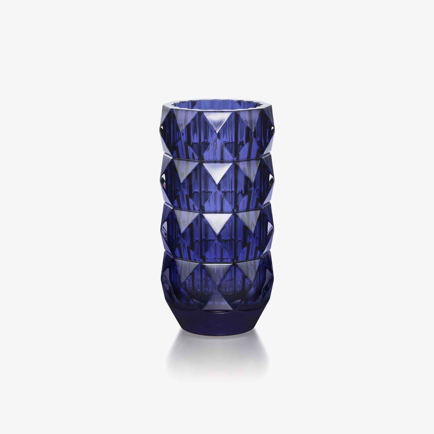 Baccarat Louxor Round Vase Small Midnight Blue Crystal