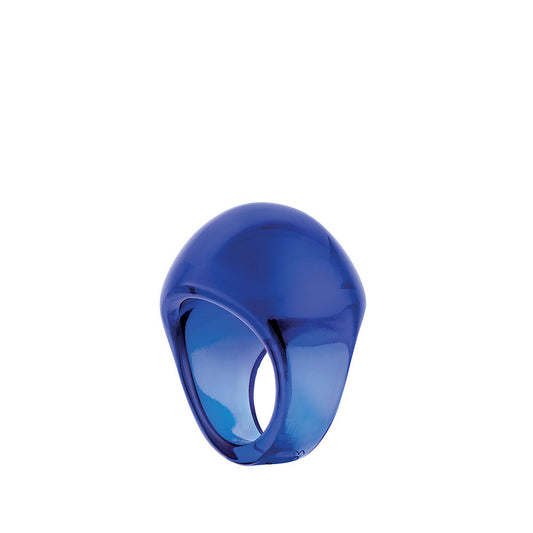 Lalique Cabochon Ring - Cap Ferrat blue crystal