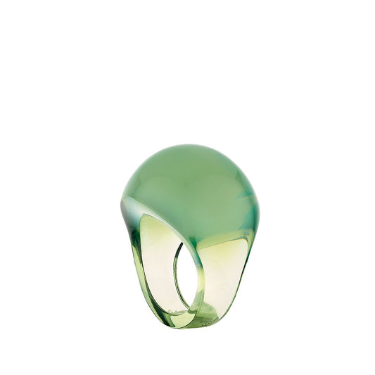 Lalique Cabochon Ring -Antinea green crystal