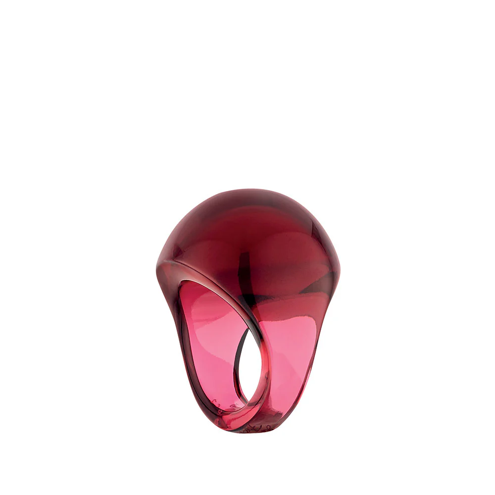 Buy Authentic Lalique Lalique Cabochon Ring - Red Crystal  - FormFluent Sydney Australia