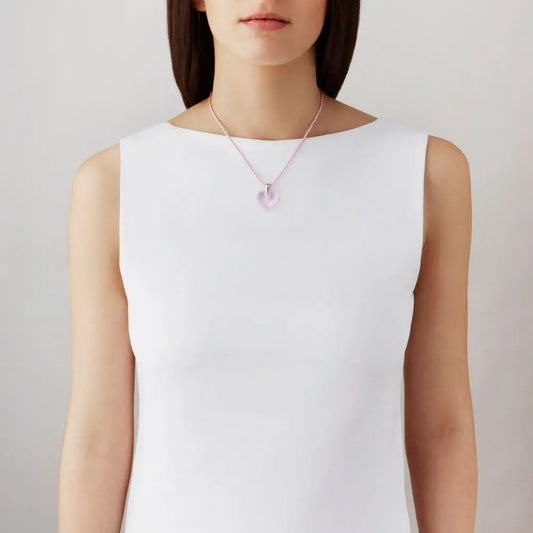 Lalique Amoureuse Beaucoup Pendant - Pink Lustre Crystal Jewelry by  Lalique at   FormFluent Sydney, Australia