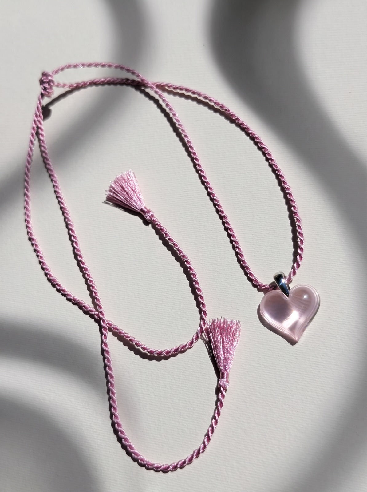 Lalique Amoureuse Beaucoup Pendant - Pink Lustre Crystal - FormFluent