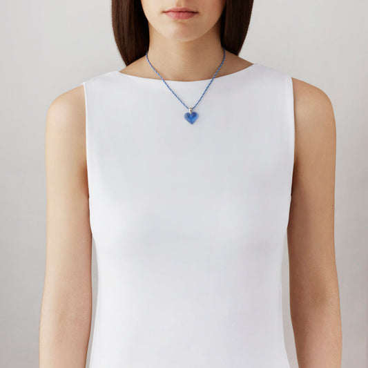 Lalique Amoureuse Beaucoup Pendant - Blue Crystal Jewelry by  Lalique at   FormFluent Sydney, Australia