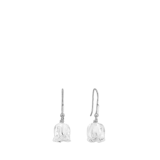 Lalique Muguet Short Earrings - Clear Crystal Silver Jewelry by  Lalique at   FormFluent Sydney, Australia