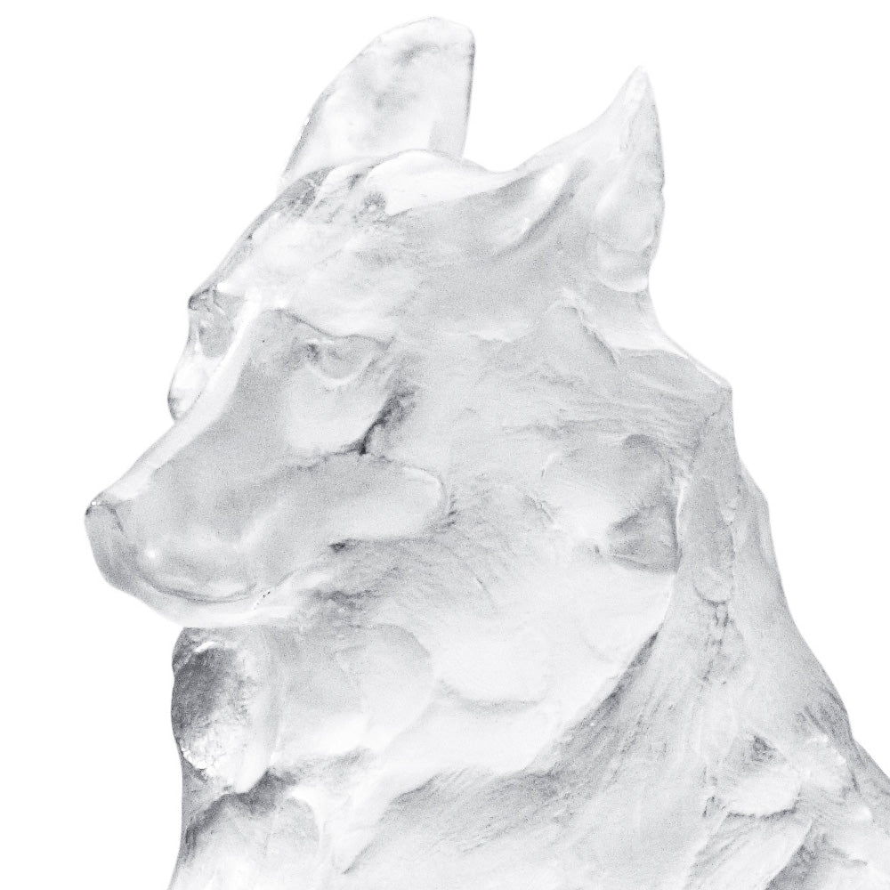 Reclining Egyptian Wolf Rembrandt Bugatti by Lalique 2014 Limited Edition Lalique - close up