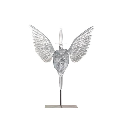 Lalique Eternal Immaculate Winged Heart Damien Hirst Lost Wax Limited Edition Sculpture by  Lalique at   FormFluent Sydney, Australia